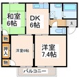 フレグランス蓮台寺の間取図