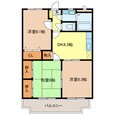 鯉田マンションの間取図