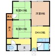 田本アパート（荒光）の間取図
