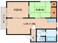 日豊本線 中津駅 2階建 築31年の間取図