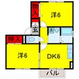 内房線 五井駅 2階建 築26年の間取図