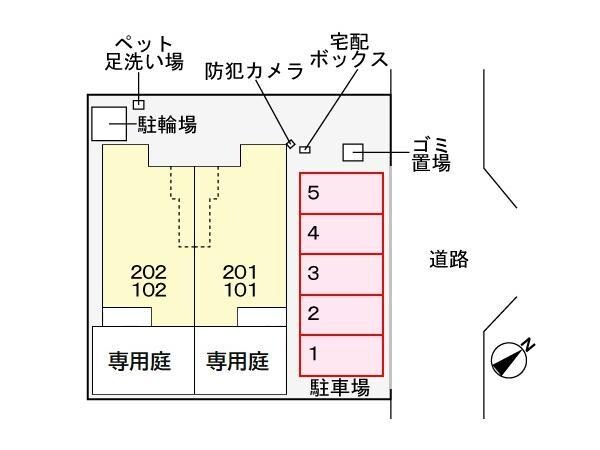 物件外観写真2　(駐車場　敷地図　イメージ)