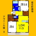 アヴニール優Ⅱの間取図