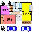小曽根貸家（熊谷市小曽根）の間取図