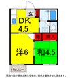 総武本線 四街道駅 2階建 築32年の間取図