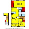 総武本線 四街道駅 2階建 建築中の間取図