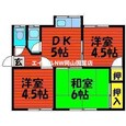 田中様借家　西3の間取図