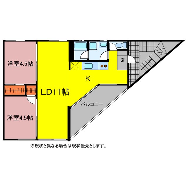 ウエスト2の間取り図