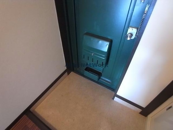 玄関回り(戸の色がオシャレ)