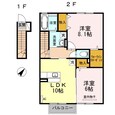 Ｄ－ｒｏｏｍ島西の間取図