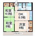 向陽台ハイツの間取図