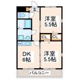 産交バス（熊本市） 龍田小学校前 5階建 築18年の間取図