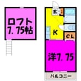 福田ハイツBの間取図