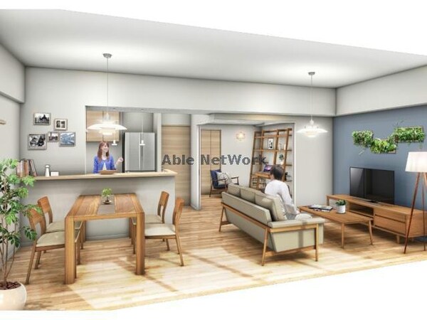 居室(室内パース)