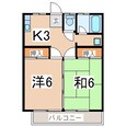 東北本線 郡山駅 2階建 築37年の間取図