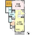 名鉄西尾線 西尾口駅 2階建 築3年の間取図