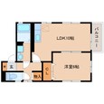近鉄難波線・奈良線 近鉄奈良駅 2階建 築22年の間取図