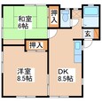 コーポ梨の木　Bの間取図