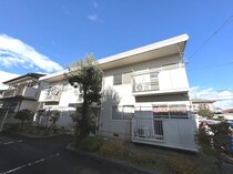 長野電鉄長野線 朝陽駅 2階建 築35年の外観写真