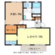 ラフィネ倉澤Ａ棟の間取図
