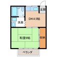 メゾン柏原Bの間取図