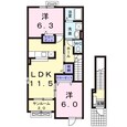 サンハイムＢの間取図