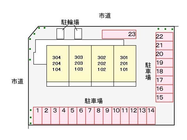 物件外観写真3　(駐車場配置図)