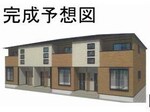 外観予想図、建築中