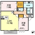 Ｄ-ｒｏｏｍフェリーチェの間取図