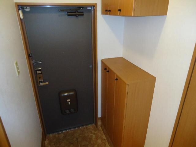 物件内観写真2　(上下に片付けれて小物も置ける下駄箱)