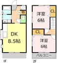 御殿場線（静岡県内） 御殿場駅 2階建 築23年の間取図