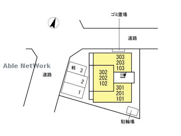物件外観写真2　(駐車場配置図)