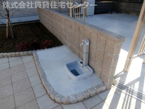 建物設備(ペット専用足洗い場)