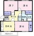きのくに線・紀勢本線 黒江駅 3階建 築29年の間取図
