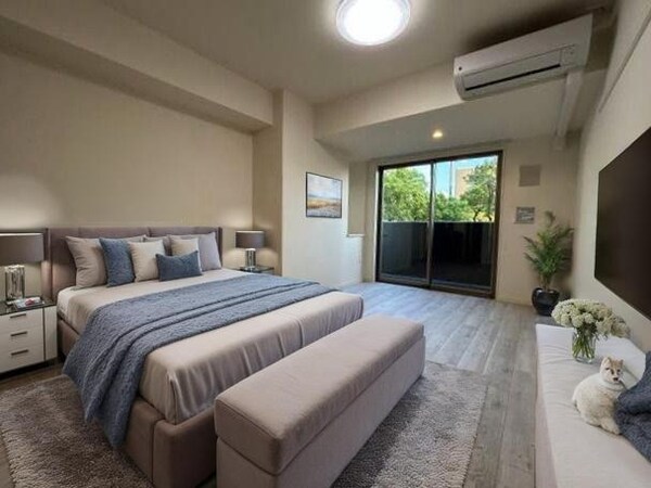 寝室(家具：イメージ（AI生成）であり賃料には含まれません。)