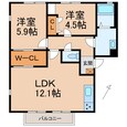 フレグランスＡＫＩＨＯの間取図