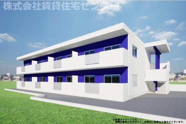 外観(施工例※実際の建物とは、外壁、窓の開口部の位置等のデザインが)