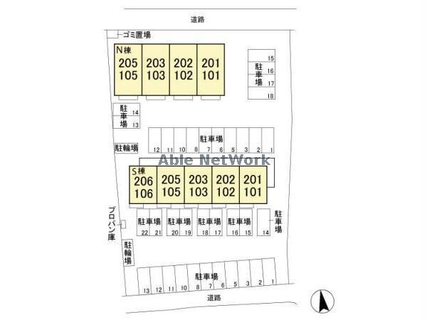 駐車場(敷地の配置図)