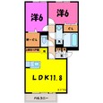 リバーサイド・Kの間取図