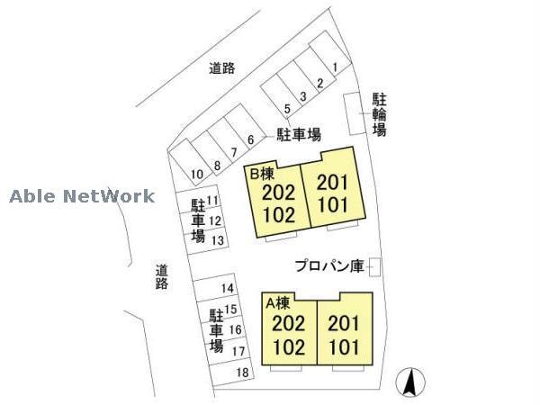 駐車場(敷地の配置図)