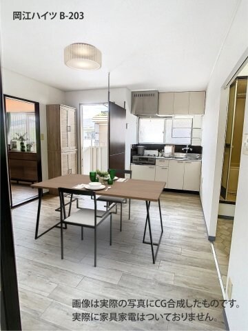 物件内観写真2　(画像は実際の写真にCG合成したものです。実際に家具家電はつい)