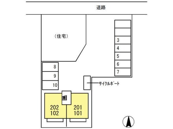 物件外観写真4　(駐車場配置図)