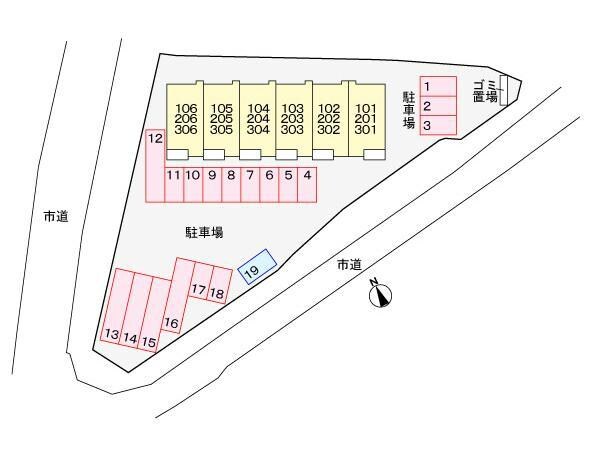 物件外観写真3　(駐車場配置図)