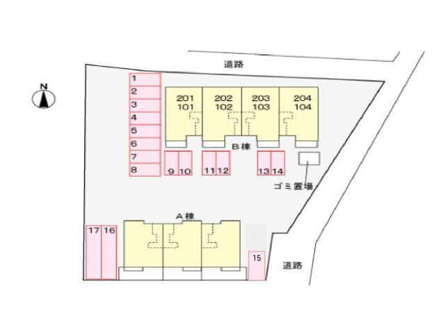 物件外観写真2　(駐車場配置図)