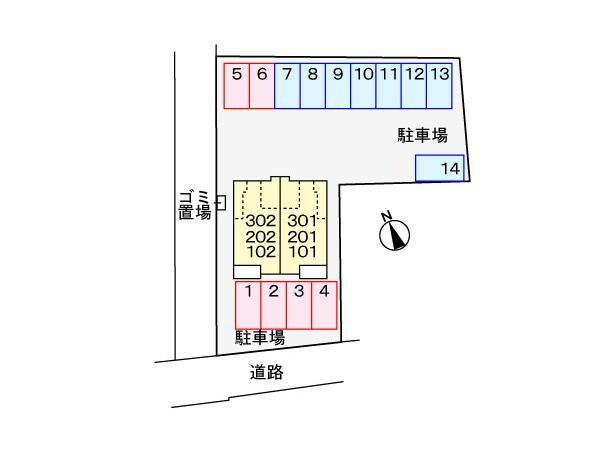 物件外観写真2　(駐車場配置図)