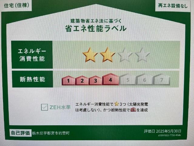 物件外観写真3　(省エネ性能ラベル)
