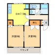 セジュール長尾Aの間取図