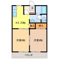 セジュール長尾Bの間取図