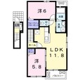 ティファニー　Ⅰの間取図