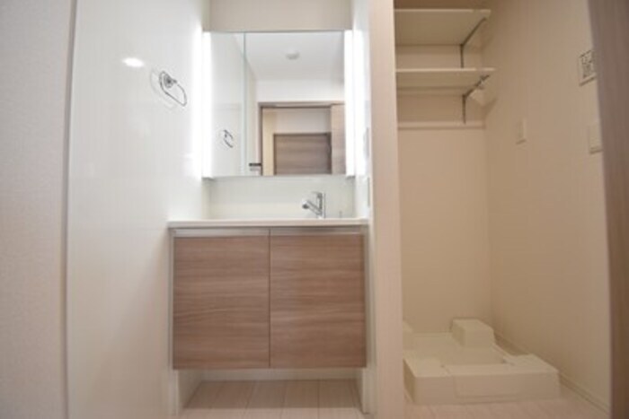 物件内観写真4　(洗髪洗面化粧台＋室内洗濯機置場)